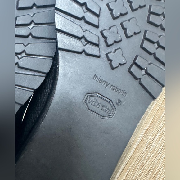 Thierry Rabotin Women's 37 US 6.5  Black and Brown Leather Wedge Loafers - Picture 7 of 10